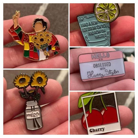 Jewelry - Brand new Set of 5 Harry Styles inspired enamel pins
